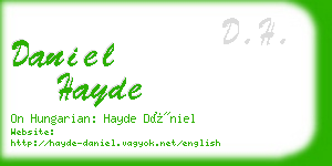 daniel hayde business card